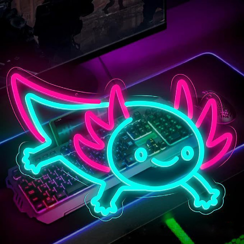Cute Axolotl LED Neon Sign