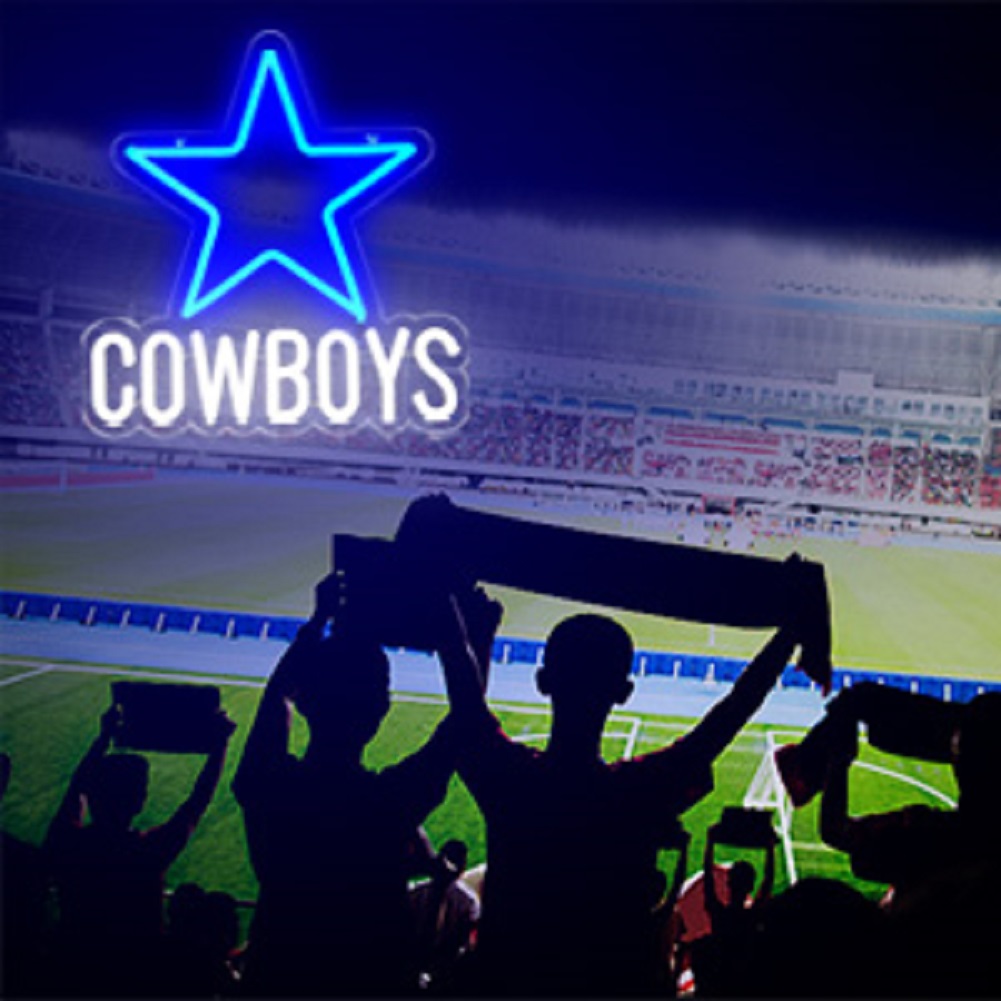 Cowboys Star LED Neon Sign
