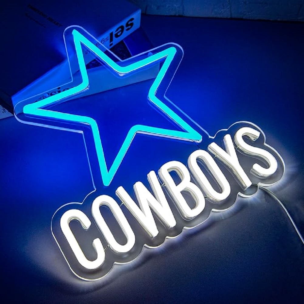 Cowboys Star LED Neon Sign