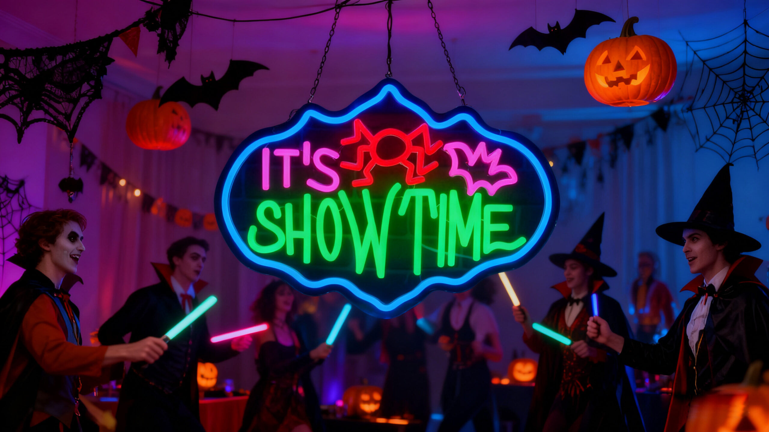 "It's Showtime" LED Neon Sign