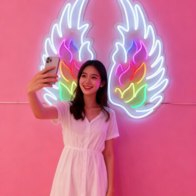 Home angel wings led neon sign 9