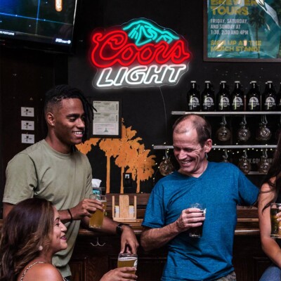 Home Coors Light Mountain LED Neon Sign